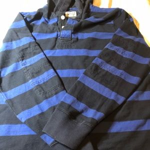 Converse blue & black striped hoodie. XL